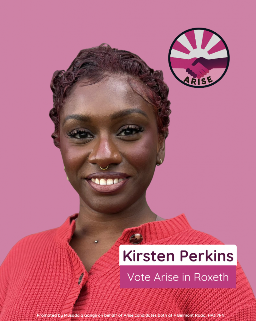 Vote Arise in Roxeth, Kirsten Perkins