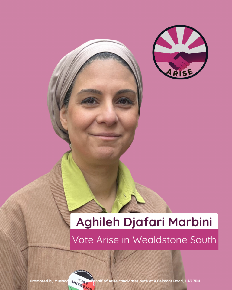 Vote Arise in Wealdstone South, Aghileh Djafari Marbini